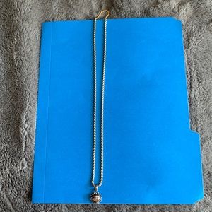 24 karat gold bonding necklace with sun pendant.